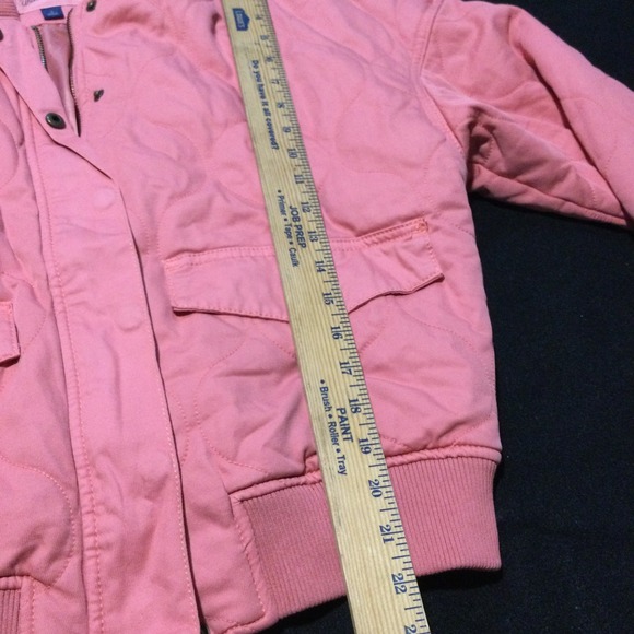 Universal Thread Quilted Bomber Jacket Pink Casual Snap Button Pockets Size S - Picture 5 of 8